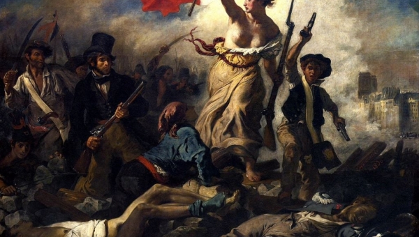 Η ελευθερία οδηγεί τον Λαό (1830) Eugene Delacroix. Photo credits Winikedia Commons